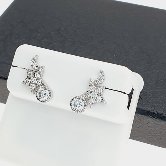 925 sterling silver luxury CZ earrings for women/girls, Best forRJUS2172 - Picture 7 of 10